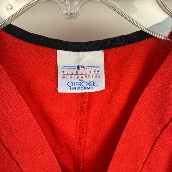 STL Cardinals Unisex Scrub Top Cherokee Uniform Top One Size - Picture 2 of 4